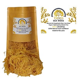 Wildcrafted Sea Moss | Gold - Purple - Green - Mixed | 100% Natural Irish Moss from St.Lucia | Mineral-Rich Superfood | 8oz Sun-Dried Moss | NO Preservatives NO Chemicals (Gold, 4 Ounce (Pack of 1))
