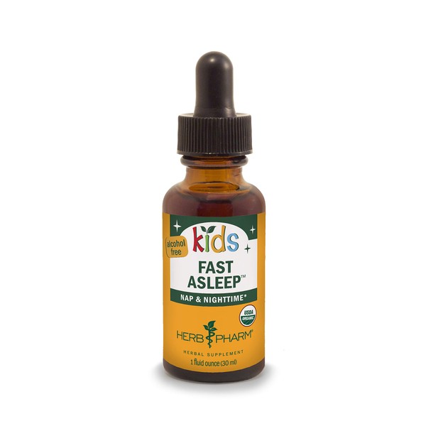 Herb Pharm Kids Certified-Organic Alcohol-Free Fast Asleep Liquid Herbal Formula, 1 Ounce (FKSLEEP01)