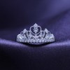 AFFY Round Cut Created Moissanite Diamond Princess Crown Ring in