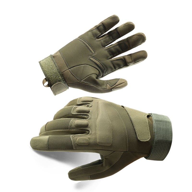 Protective Gloves Full Finger M Size Microfiber Leather Breathable Wind