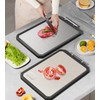 LOZOVIN Stainless Steel Cutting Board with Durable Anti-scratch Grid Design,