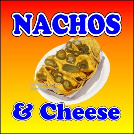 Harbour Signs Nachos & Cheese DECAL (Choose Your Size) Concession Food Truck Sign Sticker - 14"x14"