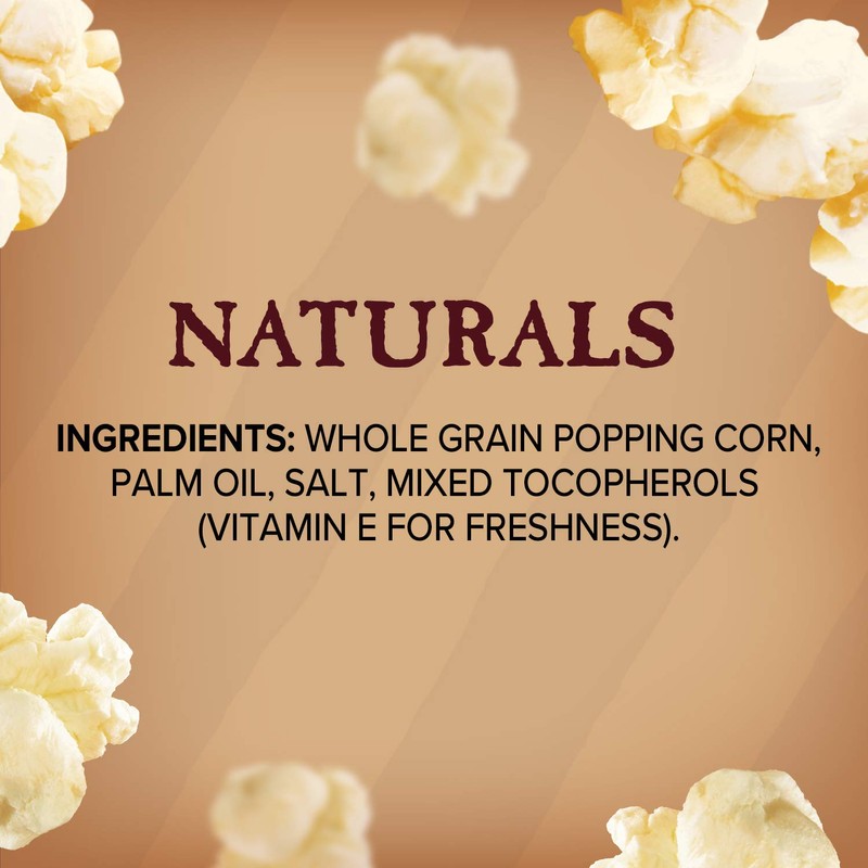 Orville Redenbacher’s Microwave Popcorn, Naturals Simply Salted Flavor, 3g Fiber