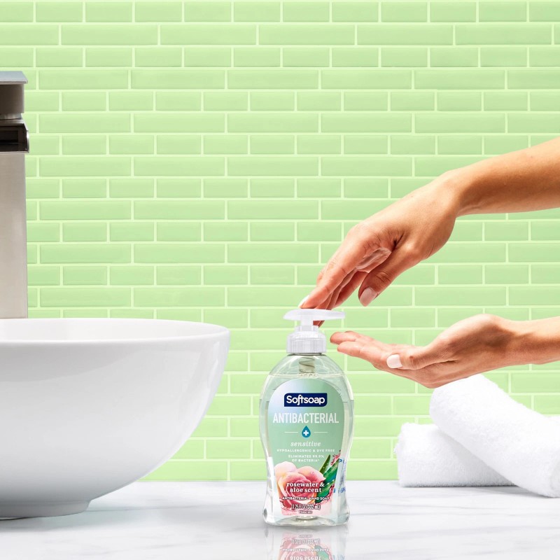 Softsoap Antibacterial Liquid Hand Soap Rosewater Aloe Pack of 6