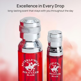Beverly Hills Polo Club BHPC Men's Eau De Toilette Bonus Pack, featuring 1.7 oz EDT + Bonus 0.5 oz EDT (Blaze)