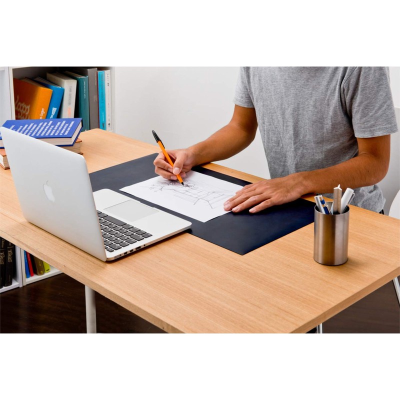 Miwax MX-6230-BK Desk Mat, Synthetic Leather, Black