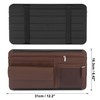 X AUTOHAUX Brown Car Truck Sun Visor Organizer Sunglasses Case