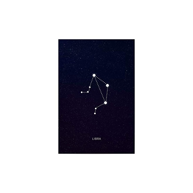 artboxONE Poster 30 x 20 cm Black and White Libra