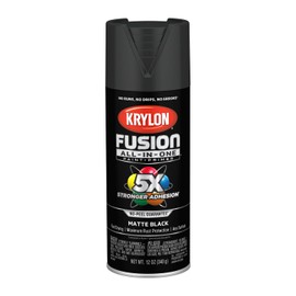 Krylon Fusion All-In-One Adhesive Spray Paint for Indoor/Outdoor Use, 12 oz, Black