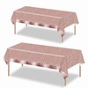 Aisszhao 2-Piece Plastic Tablecloth, 137 * 274 Rectangle Dinner Tablecloths