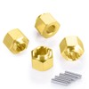 RCLIONS Brass RC Wheel Hex Hub 5mm Drive Adapter for