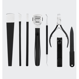 VOANZO Pediküre-Rasierset - Professionelles Kallusrasierer-Fußpflegeset - Pediküre-Werkzeugset aus Edelstahl Fußpflege-Kallusentfernungswerkzeug （Schwarz）