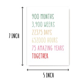 75Th Anniversary Card - Funny 75 Years Wedding Anniversary Card - Funny Wedding Anniversary Card - 75Th Anniversary Card For Him Her