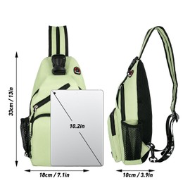 Long Keeper Lightweight Sling Backpack, Unisex Crossbody Backpack Chest bag Small Rucksack Sport Hiking Gym Dual-Use Travel Shoulder Bag for Women Men Teenager