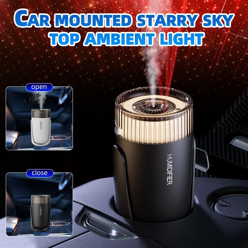 Viewmoi Humidifier with Starry Sky Projection, 360° Rotating Nozzle, Auto