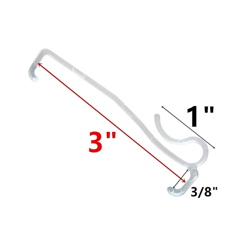 Valance Clips 10pcs 3'' Window Blinds Hidden Clip Clear Plastic