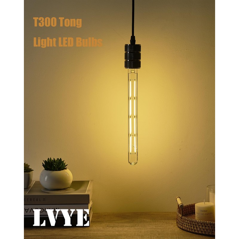 LVYE T10 Tubular Bulbs, Dimmable Led Light Bulb,E26 Medium Base,10W