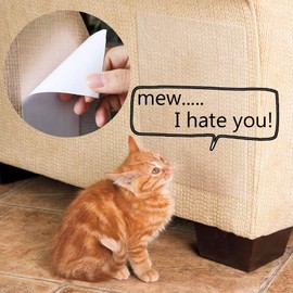 adimmobilize Cat Scratch Deterrent Tape - Anti-Scratch Cat Training Tape for Couch, Furniture, Door, 4" x33Yards, 100% Transparent Clear, Removable, Residue-Free, Non-Toxic