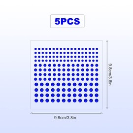 5 Sheets Face Gems Jewels Rhinestone Stickers, 4 Size Self-Adhesive DIY Bling Jewel Crystal Craft for Nails Hair Face Eyes Body Makeup (Blue)