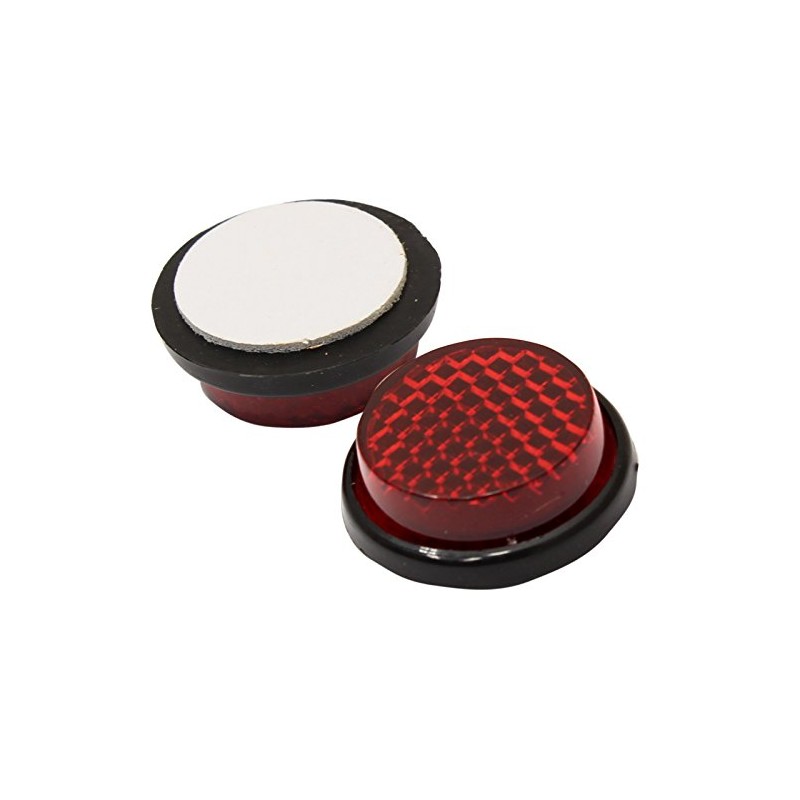 Ryde Round/Circular Motorcycle Safety Reflectors - Red