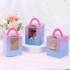 Allbests 10Pcs Single Cupcake Boxes Gradient Individual Cupcake Boxes With