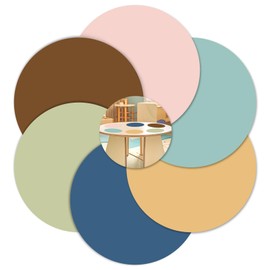 JarThenaAMCS 60Pcs 4 Inch Boho Dry Erase Dots Removable Circle Spots Paper Stickers Vinyl Stickers Dots for Classroom Whiteboard Wall Desk Decoration