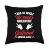 Funny Girlfriend National Girlfriend Day Best GF Couple Throw Pillow