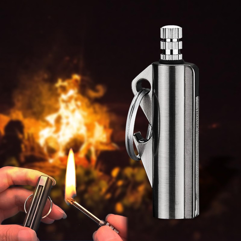 2 Pack Permanent Match Infinity Lighter, Multitool Keychain Bottle Opener