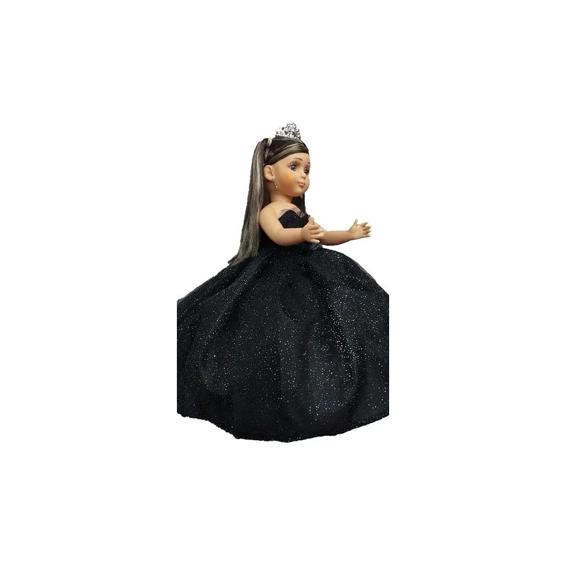 Muñeca Quinceañera Xv 15 Modelo 4 Lacio Negro