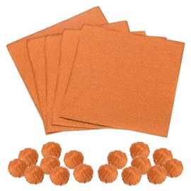 MECCANIXITY 100 Pcs Foil Candy Wrappers, 3" x 3" Orange Chocolate Foil Wrappers Orange Texture Square Aluminum Foil Wrapping Paper Sheet for DIY Candies Party Favors Decorations