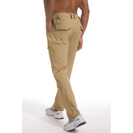 keihTrail Mens Lightweight Waterproof Hiking Pants Quick-Dry Tactical Cargo Pants with Multi-Pockets for Outdoor Fishing Work