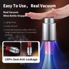 Wine Bottle Stoppers，2-in-1 Vacuum Wine Stopper，Stainless Steel Wine Savers, Reusable
