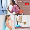 RECKODOR Square Wall Mounted Makeup Mirror with Lights and Magnification,