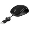Adesso Ergonomic iMouse S8 - Retractable Optical USB Mouse (Black)