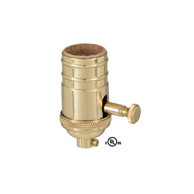 B&P Lamp® Edison Size Full Dimmer Socket in Brass