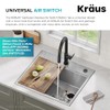 KRAUS Flat-Top Garbage Disposal Air Switch Button in Spot-Free Antique