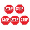 DOITOOL 5 Sheets Stop Sign, 7.8x7.8 Inches High Intensity Street