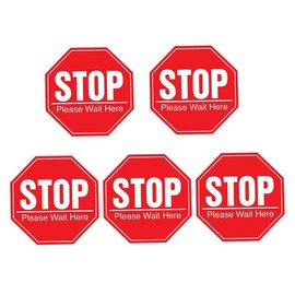 DOITOOL 5 Sheets Stop Sign, 7.8x7.8 Inches High Intensity Street Signs, Street Slow Warning Signs, UV Protected and Weatherproof Road Signs
