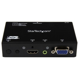 StarTech.com 2x1 VGA + HDMI to HDMI Switch / Selector Box - 1080p Multi Video Input Automatic Switcher - 2 Computers In 1 Monitor Out (VS221VGA2HD)