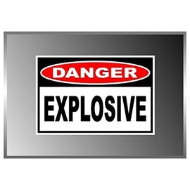 Explosive Danger Sign Vinyl Decal Bumper Sticker