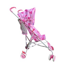 AmorosO Single Umbrella Stroller | Lightweight, Travel-Ready Stroller with EVA Wheels & Sun Protection | Baby Pink