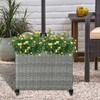 SUNNYPARK Umbrella Stand Outdoor Base with 4 Wheels Heavy Duty