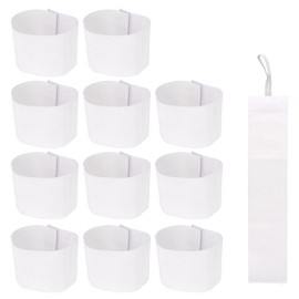 Wrzbest White Armbands Soccer Football Rugy Captain Armbands Mourning Armband for Multipurpose Use,DIY,Restaurant,Team Sport,Hospital,School