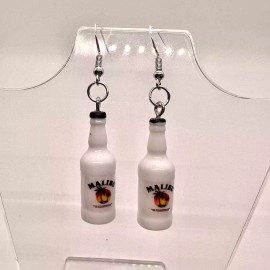 Kylie Wylie Customs Malibu Run Earrings - Alcohol Bottle Earrings - New Years Eve Party Earrings