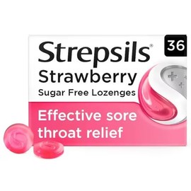 Strawberry Lozenges Suger Free, 36 Total Lozenges