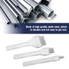 White Steel 2/5/10 Punch Prong Tool Set Lacing Stitching Chisel