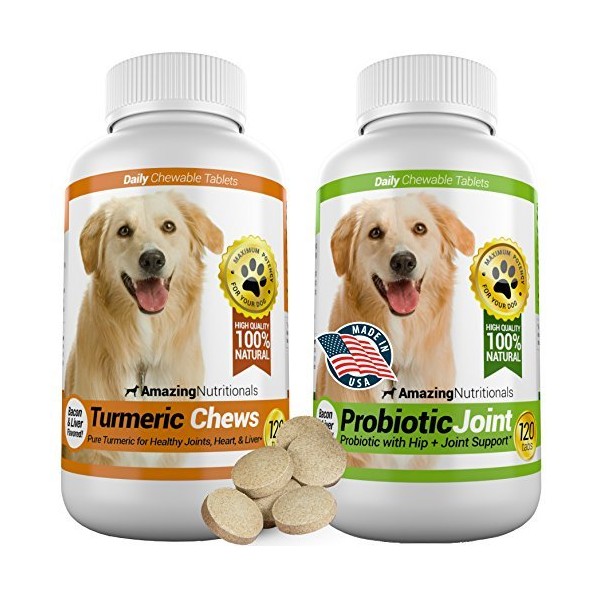 Amazing Combo Dog Turmeric and Probiotics for Dogs - Pure