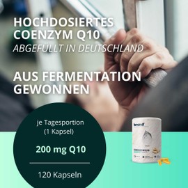 brandl brandl? Coenzym Q10 Kapseln hochdosiert | Q10 Ubiquinon 200mg pro Kapsel | Vegan & Abgefllt in DE | 120 Stk.