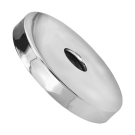 PIYNAYO 3.5-inch Oversized Rain Shower Flange Cover Plate Oversized Round Retainer Cover Plate For Shower Arms Chrome plated 1PCS