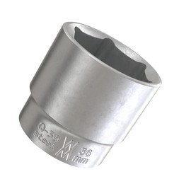 WIESEMANN 1893 80805 36 mm Hexagonal Socket Spanner Insert 1/2 Inch Chrome-Plated CV Steel I Hex Nut with Drive 12.5 mm (1/2 Inch)